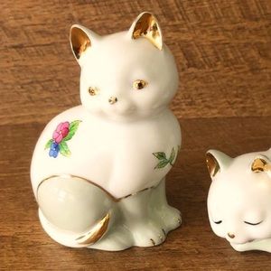 Japanese Small Colorful Porcelain Cat Figurine Andrea by Sadek